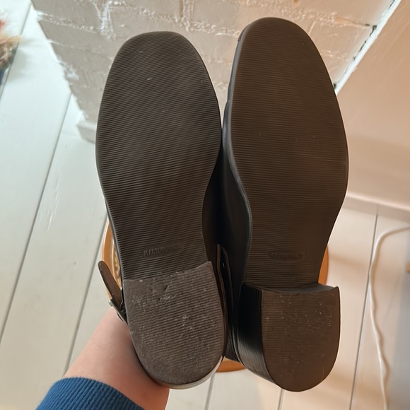 Vintage Dark Brown Leather Sling-back Mules - Picture 4 of 4